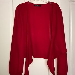 Nasty Gal silk tie crop top (THIS IS A CROP TOP)